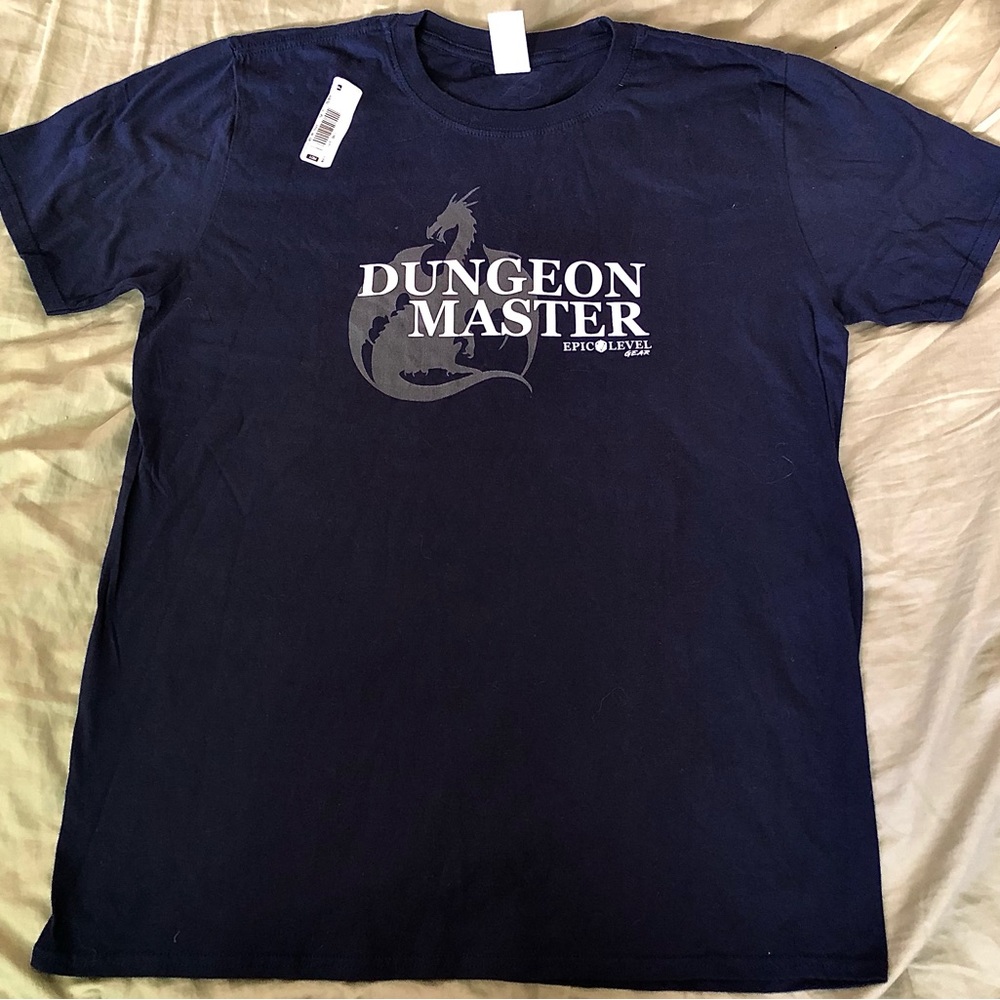 DUNGEON MASTER Video-gamer Tshirt Men’s sz L Cool-Nerd Gift Retro fun NEW